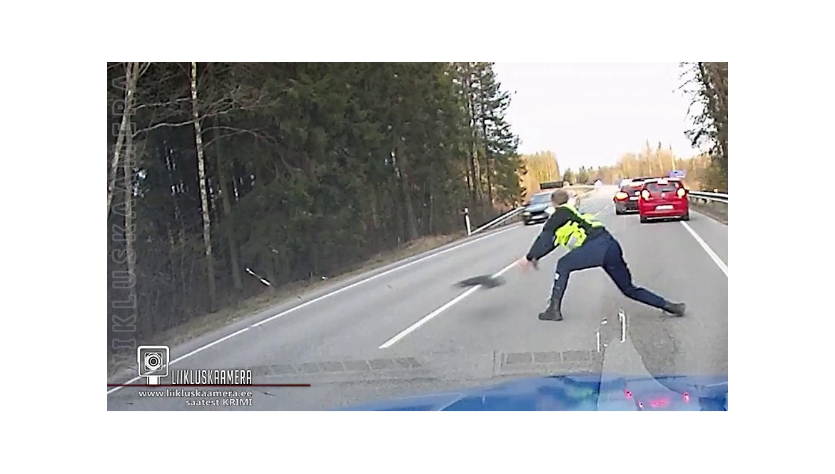 Spektakularne zatrzymanie pirata drogowego w Estonii!